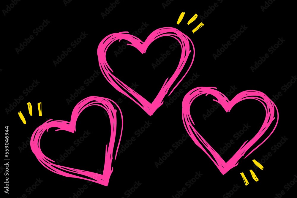 Cute heart line art style. Heart for Valentine's Day. Vector hand-drawn illustration isolated on white background. Cute heart line art style. Heart for Valentine's Day. Vector hand-drawn illustration isolated on white background.