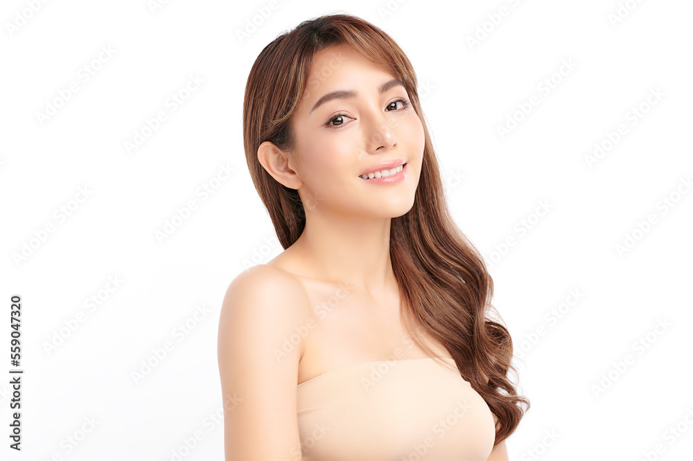 Beautiful young asian woman with clean fresh skin on white background, Face care, Facial treatment, Cosmetology, beauty and spa, Asian women portrait. Beautiful young asian woman with clean fresh skin on white background, Face care, Facial treatment, Cosmetology, beauty and spa, Asian women portrait.
