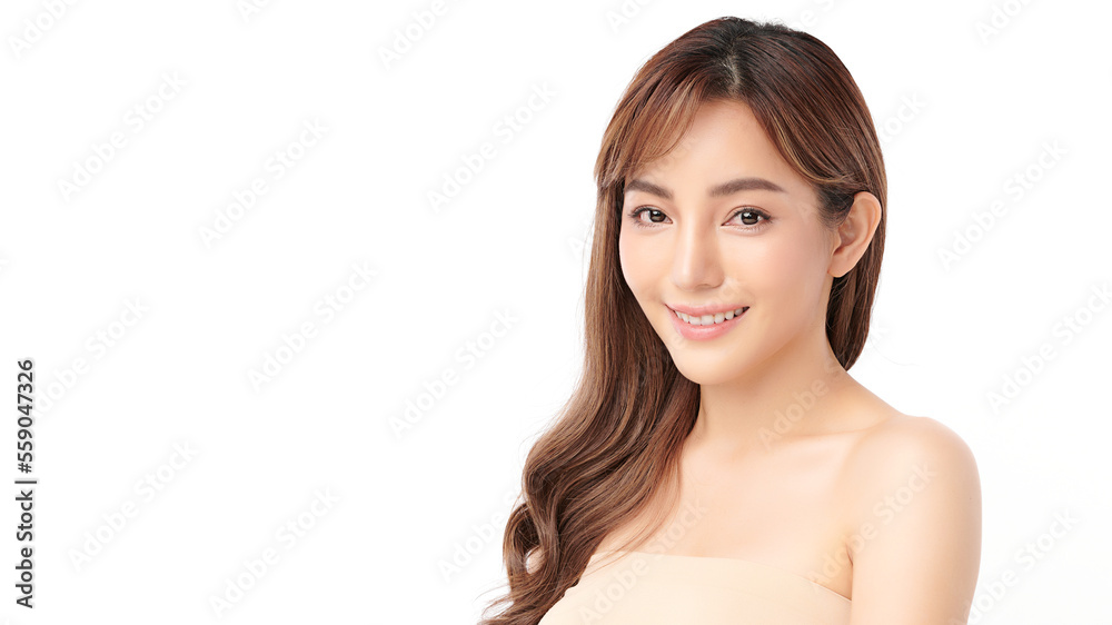 Beautiful young asian woman with clean fresh skin on white background, Face care, Facial treatment, Cosmetology, beauty and spa, Asian women portrait. Beautiful young asian woman with clean fresh skin on white background, Face care, Facial treatment, Cosmetology, beauty and spa, Asian women portrait.