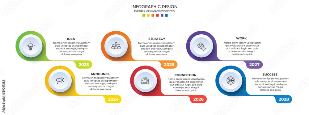 Steps business data visualization timeline process infographic template design with icons Steps business data visualization timeline process infographic template design with icons