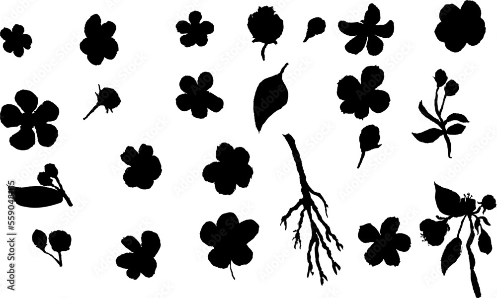 Free hand Sakura flower vector set, Beautiful line art Peach blossom isolate on white background.Branch of cherry blossom for printing on wallpapers and sticker.Japanese flower.Golden line art. Free hand Sakura flower vector set, Beautiful line art Peach blossom isolate on white background.Branch of cherry blossom for printing on wallpapers and sticker.Japanese flower.Golden line art.