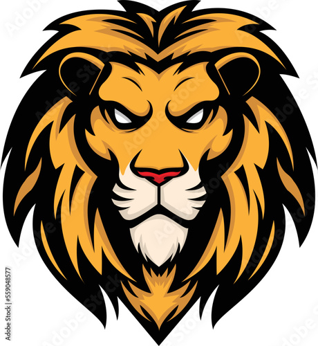  illustration vector graphic of lion head mascot good for logo sport ,t-shirt ,logo