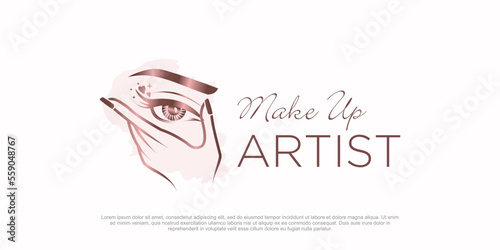 Eyelashes beauty logo vector concept design for fashion