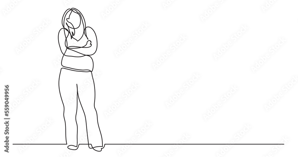 continuous line drawing of confident oversize woman in pants standing celebrating body positivity PNG image with transparent background continuous line drawing of confident oversize woman in pants standing celebrating body positivity PNG image with transparent background