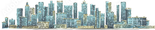 City background with archit...