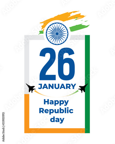 26 January - republic day of India, vector illustration