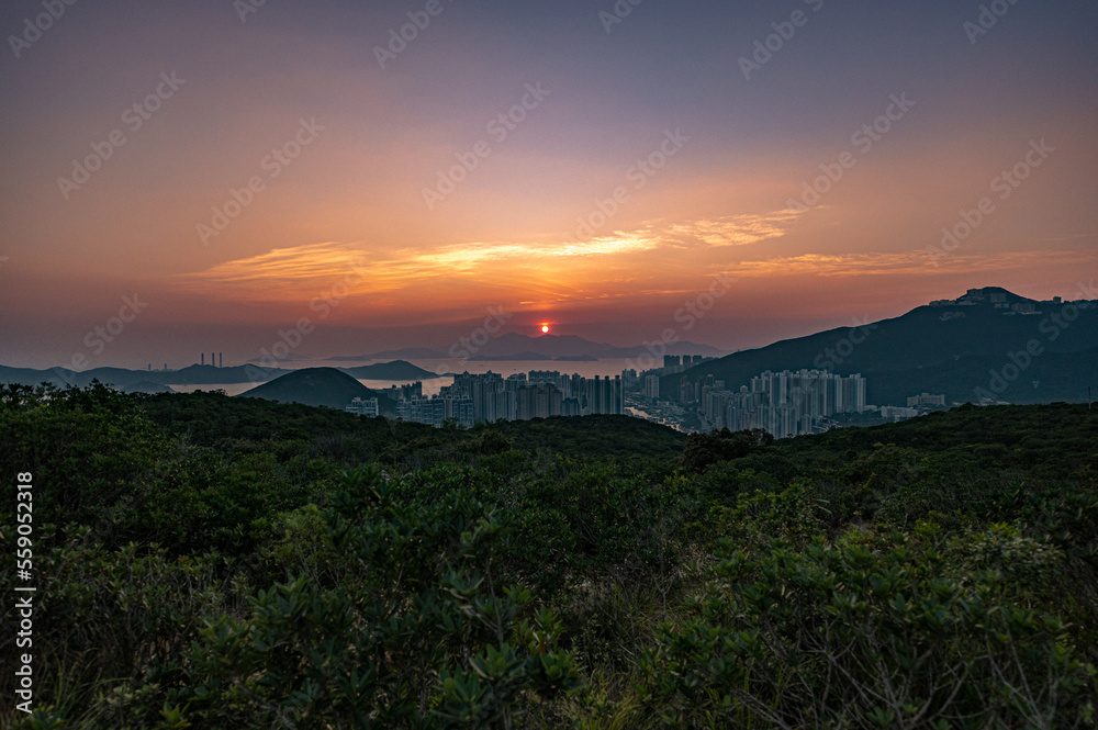 Sunset in Hong Kong - Nam Long Shan
