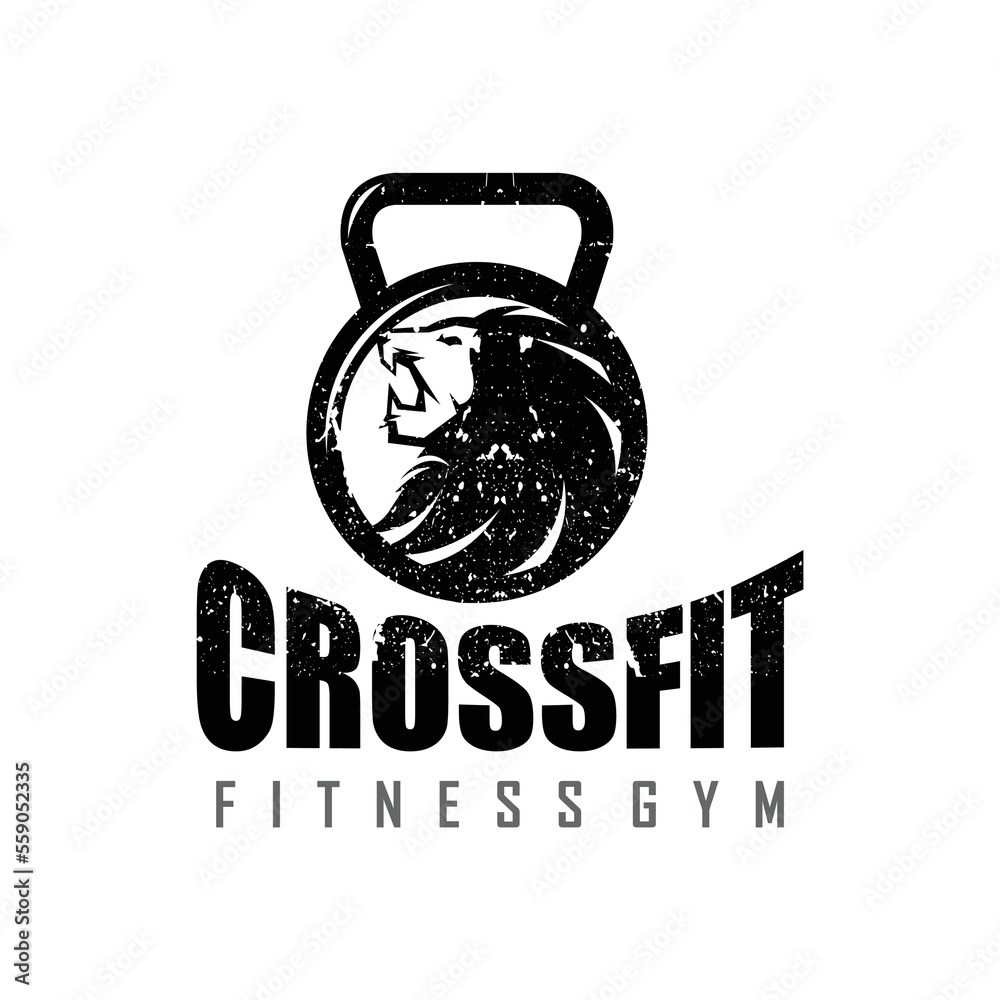 Φωτογραφία Lion Fitness Logo. Fitness and Gym Logo Design Vector
