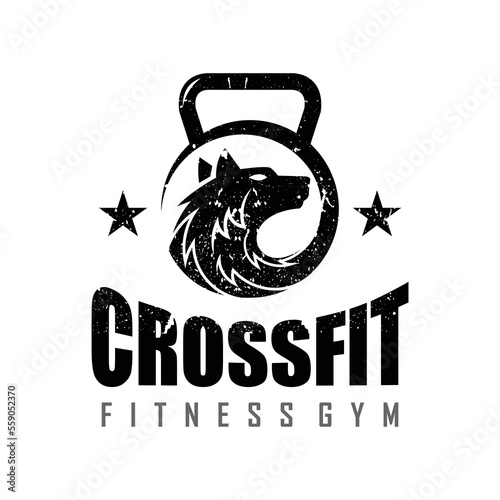 Wolf Fitness Logo. Fitness and Gym Logo Design Vector