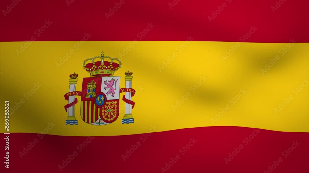 Spain Waving Flag Background Animation. Looping seamless 3D animation. Motion Graphic Spain Waving Flag Background Animation. Looping seamless 3D animation. Motion Graphic