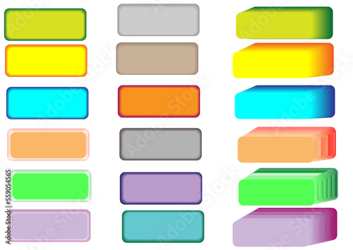 set of buttons