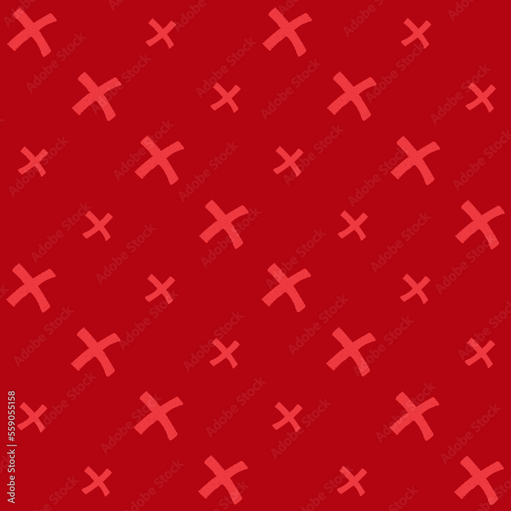 Hand Drawn Crayon Cross Mark Seamless Pattern Hand Drawn Crayon Cross Mark Seamless Pattern