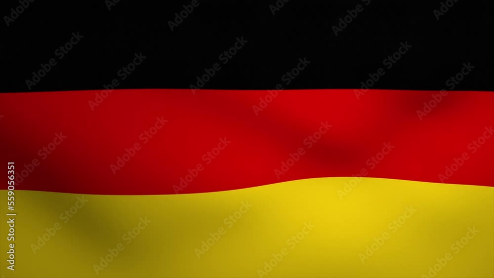 Germany Waving Flag Background Animation. Looping seamless 3D animation. Motion Graphic
