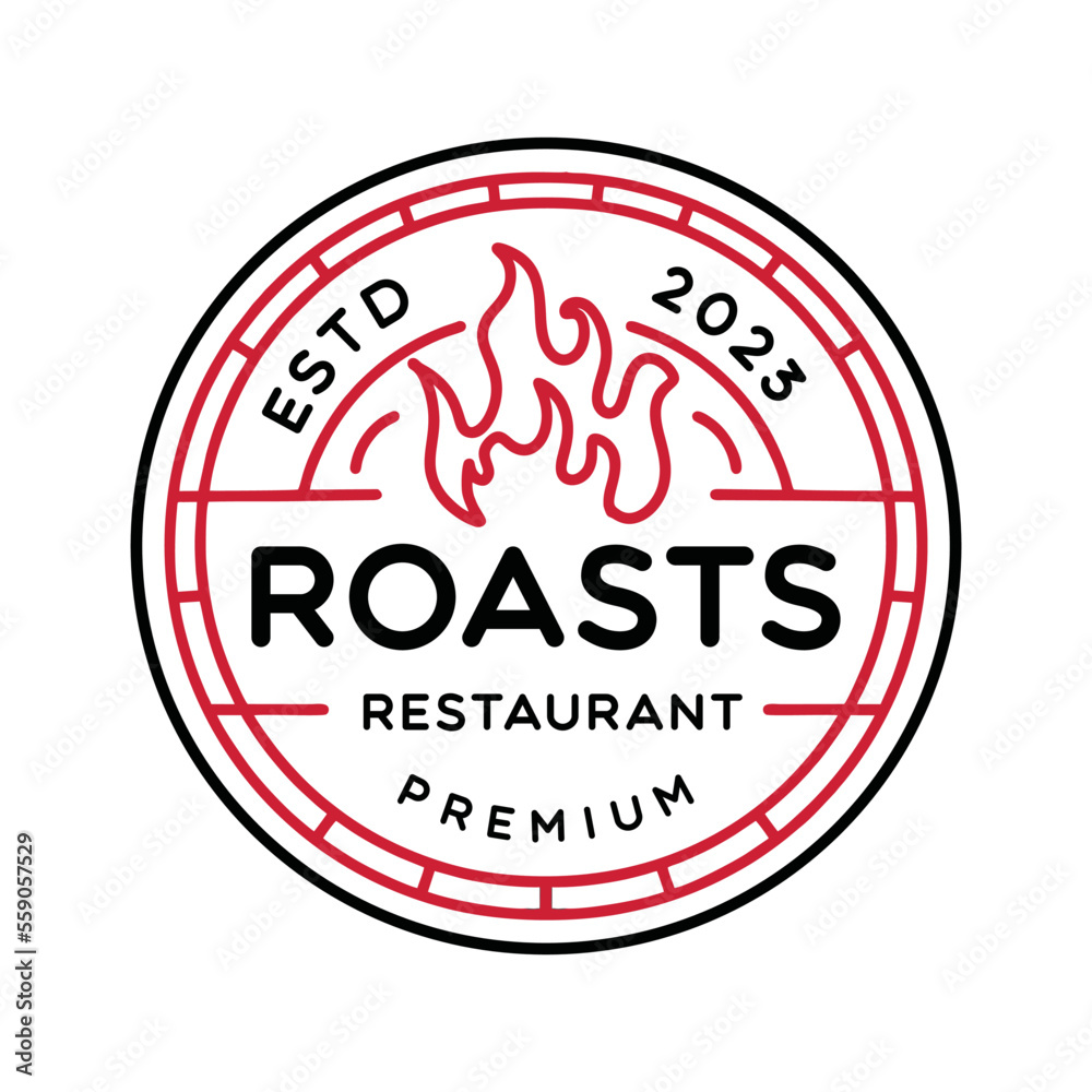 Barbeque Logo Design Roasted Emblem Vector illustration Badge Symbol Icon Barbeque Logo Design Roasted Emblem Vector illustration Badge Symbol Icon