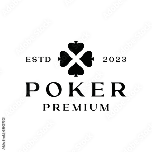 Poker Casino Logo Design Luxury Emblem Vector illustration Badge Symbol Icon