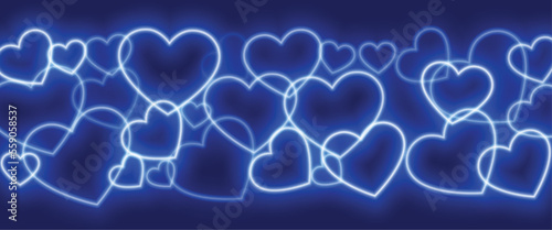 heart and affection themed pattern banner for valentines day