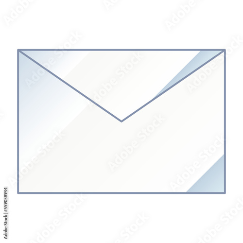 シンプルな白い封筒の手紙