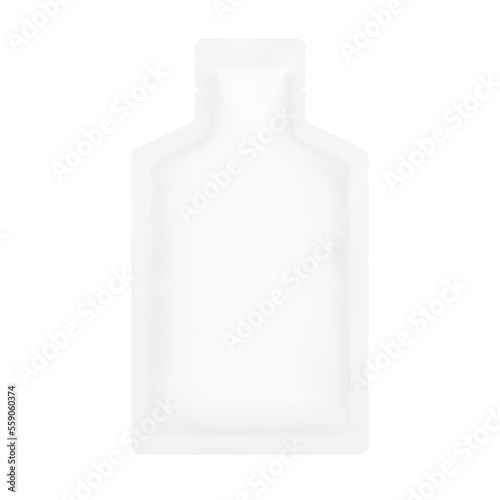 Sachet bag mockup. Vector illustration isolated on white background. Front view. Can be use for template your design, presentation, promo, ad. EPS10.	