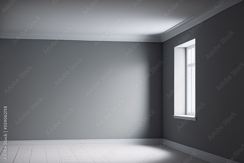 Empty living room created with Generative AI, Generative, AI Empty living room created with Generative AI, Generative, AI