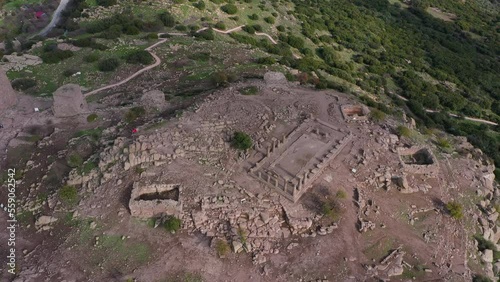 The ruins of the temple of Athena in the ancient city of Assos. Behramkale Canakkale, Turkey. The city where Aristotle falls.