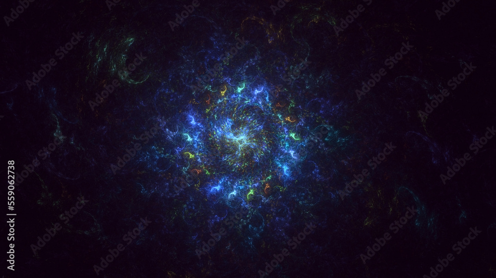 Naklejka premium 3D rendering abstract circle light background