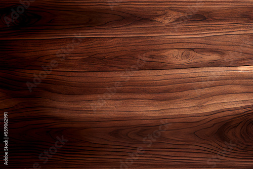 背景素材:美しいウォールナットの木目の板材の背景画像Generative AI 