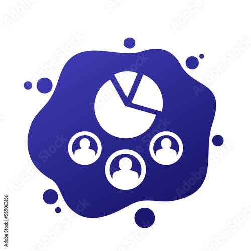 customer segmentation icon for web