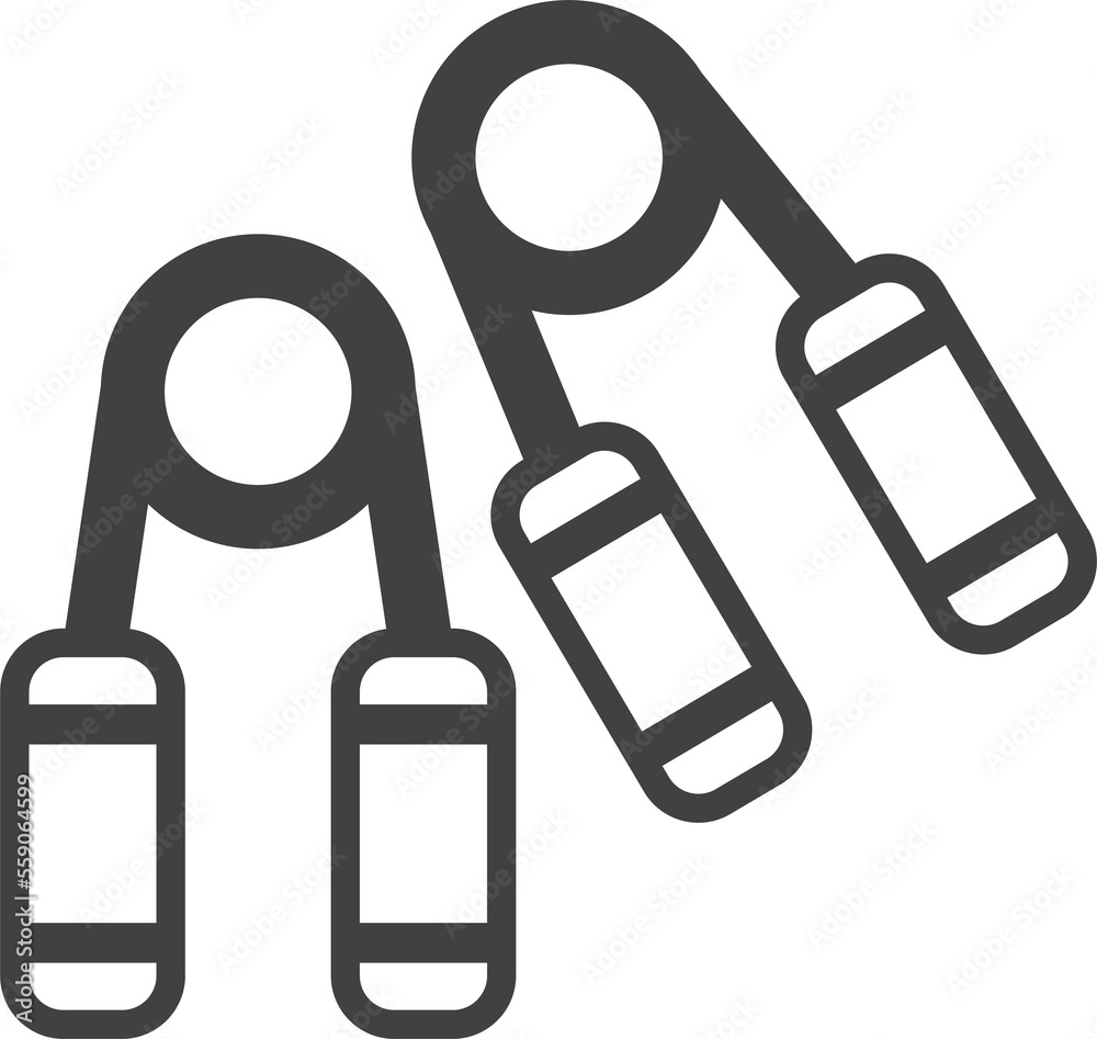 Equipment Hand Grip illustration in minimal style Equipment Hand Grip illustration in minimal style