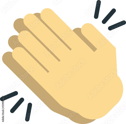 clap hands illustration in minimal style