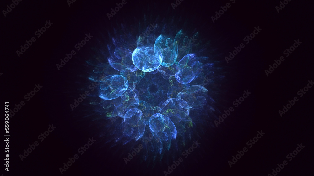 3D rendering abstract round light background