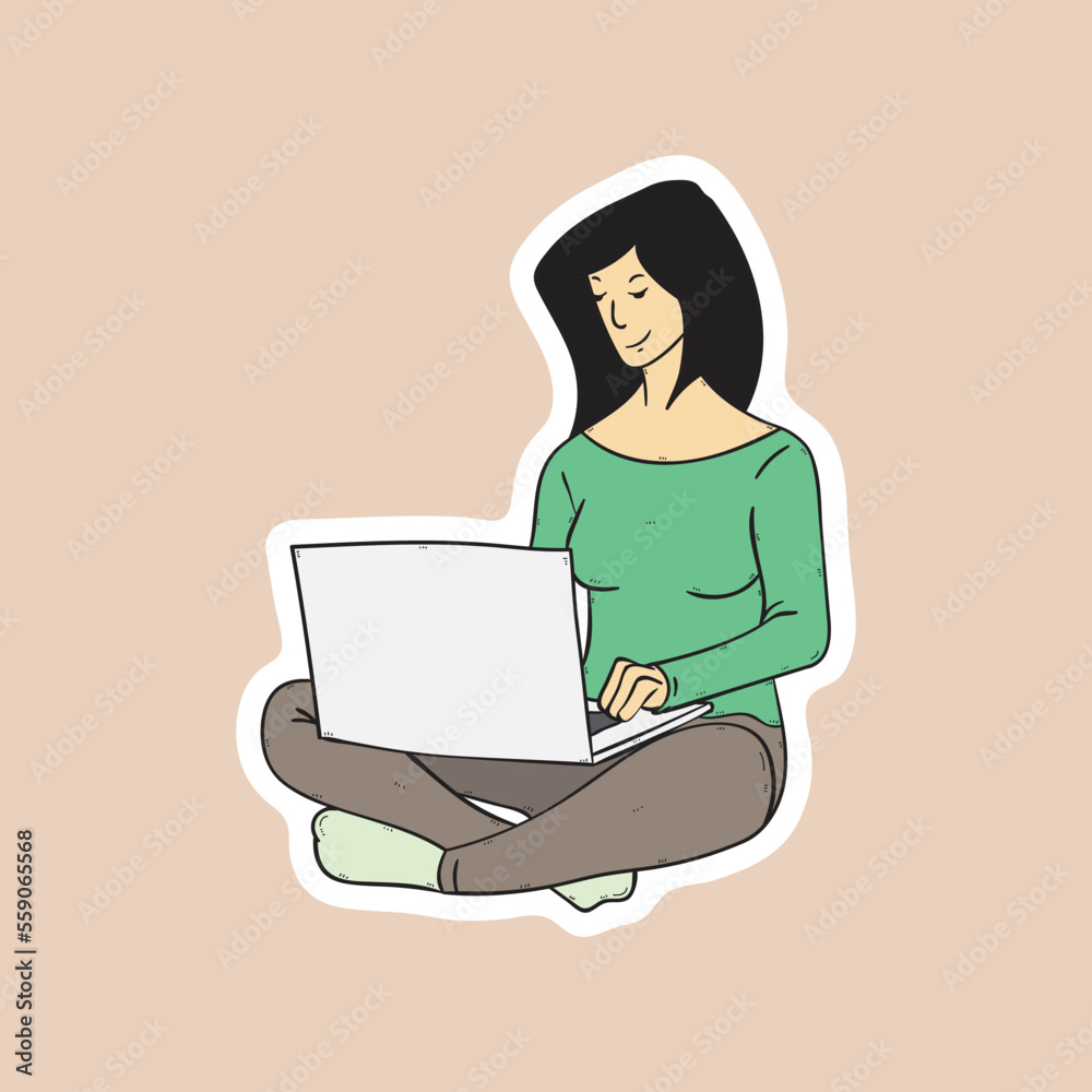 woman doing work on laptop woman doing work on laptop
