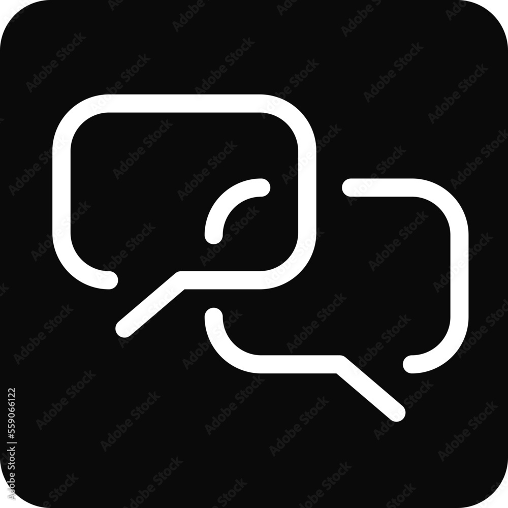 Solid Chat Messages Bubble vector icon Solid Chat Messages Bubble vector icon