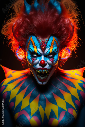 Freaky Hollow Female Clown  photo