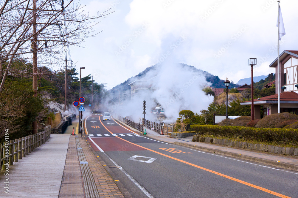 Unzen Hell is a famous tourist destination within Unzen Hot Springs, chosen as the number one hot springs in Kyushu island. Unzen Hell is a famous tourist destination within Unzen Hot Springs, chosen as the number one hot springs in Kyushu island.
