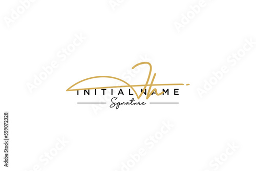 Initial JH signature logo template vector. Hand drawn Calligraphy lettering Vector illustration.