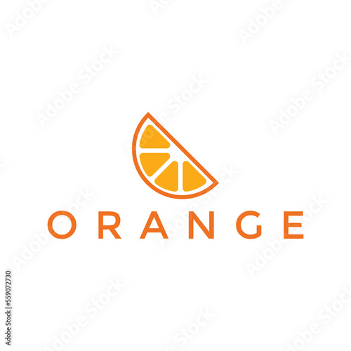 Fresh Orange Fruit Slice Lemon Lime Grapefruit Citrus, modern citrus fruit logo design concept photo