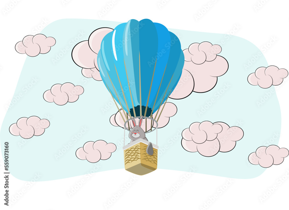 custom made wallpaper toronto digitalthe bunny flew in a balloon and looks from above at the clearing