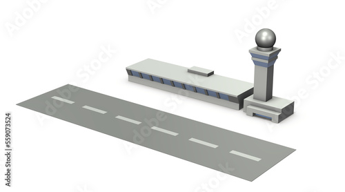 空港のミニチュア模型
