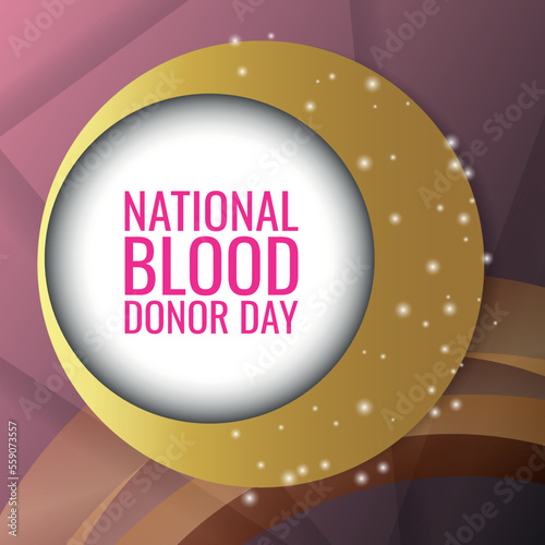 NATIONAL BLOOD DONOR DAY . Design suitable for greeting card poster and banner