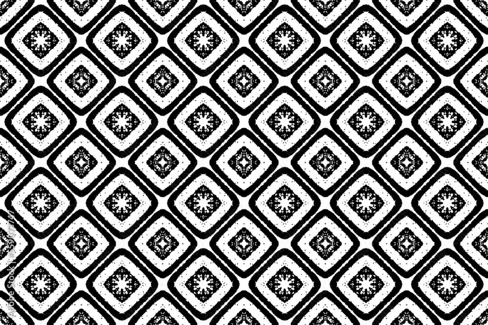 Abstract seamless patterns, geometric patterns, and batik patterns are designed for use in interior, wallpaper, fabric, curtain, carpet, clothing, Batik, satin, background, and Embroidery style.
