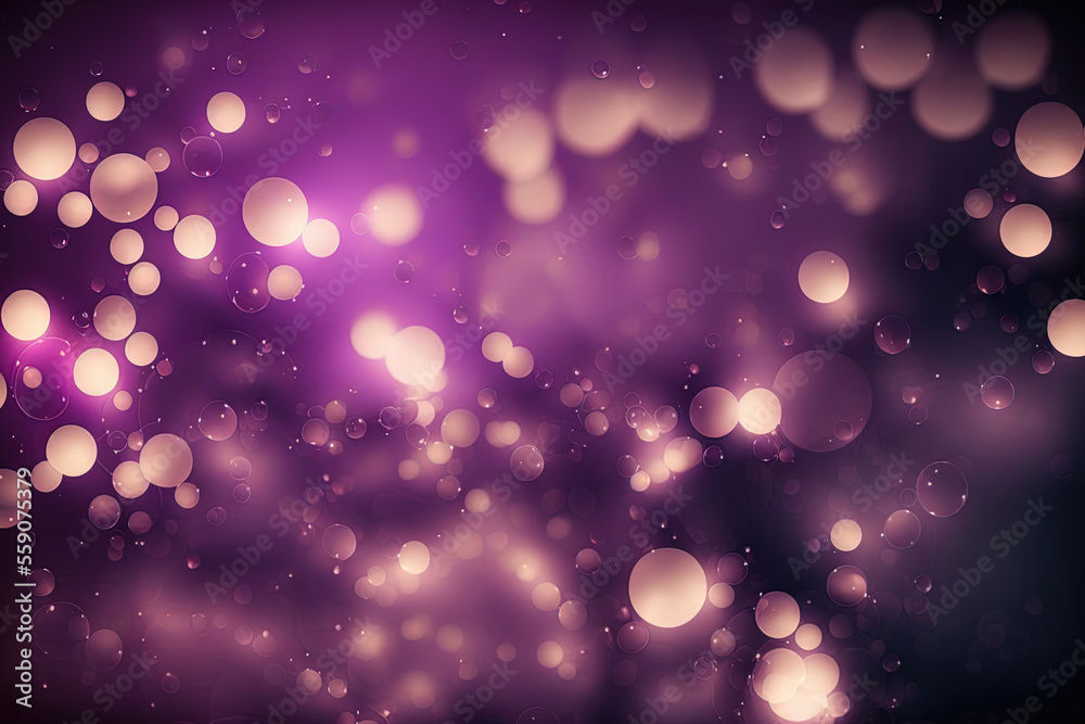 Background of abstract violet with bokeh defocused lights and shadows. Illustration is lovely. Generative AI Background of abstract violet with bokeh defocused lights and shadows. Illustration is lovely. Generative AI