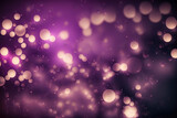 Background of abstract violet with bokeh defocused lights and shadows. Illustration is lovely. Generative AI