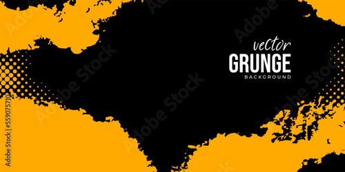 black and yellow abstract dirty grunge background	
