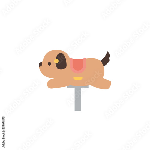 犬のスプリング遊具