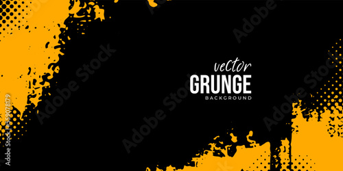 black and yellow abstract dirty grunge background	
