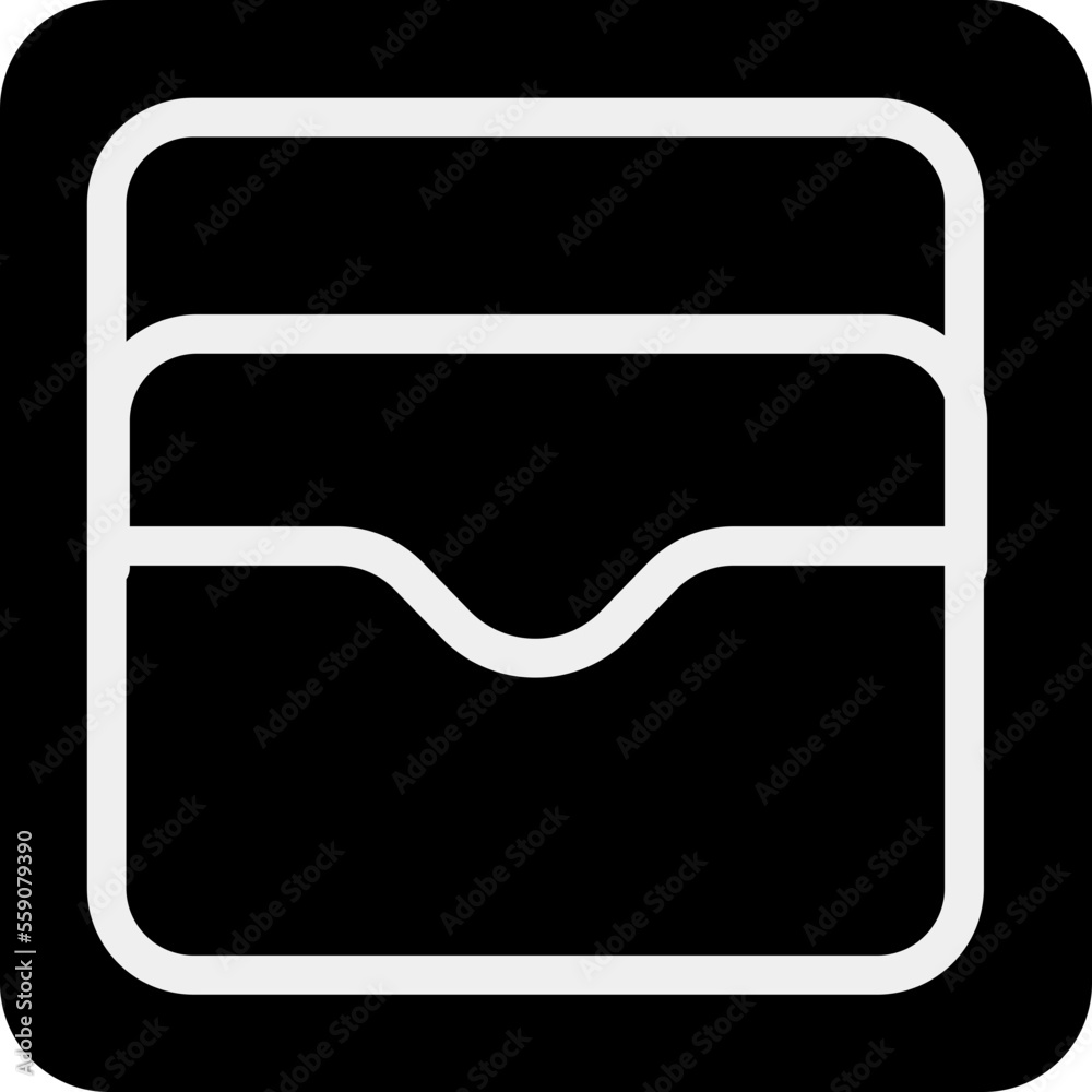 Solid wallet vector icon Solid wallet vector icon