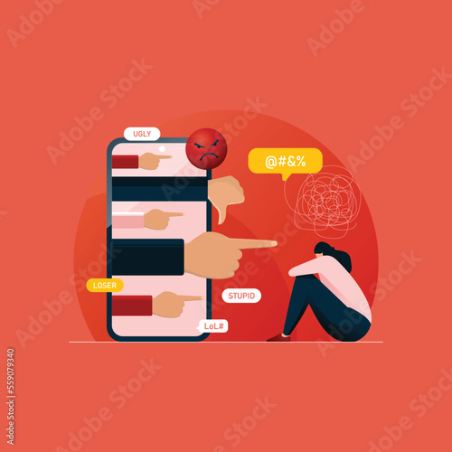 Women getting negative reactions, social media hate, Online trolling and bullying emotional frustration
