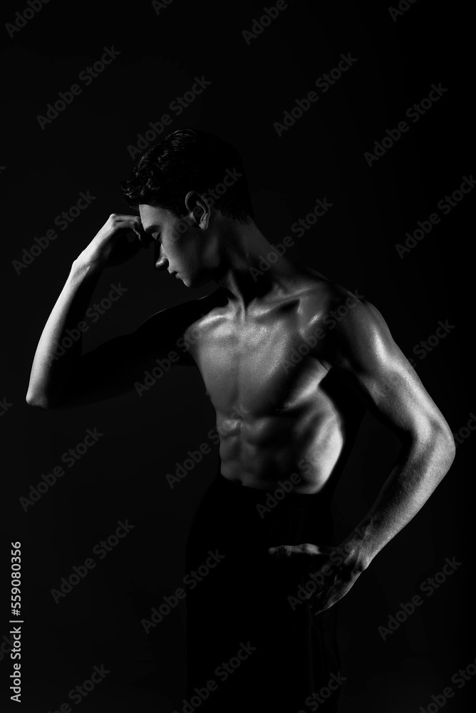 man posing in studio