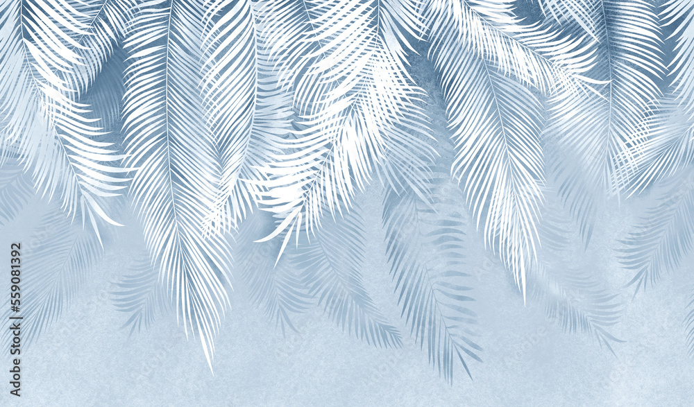 custom made wallpaper toronto digitalblue tropical leaves texture wallpaper