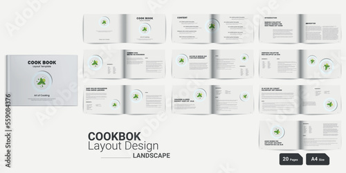 Landscape Cookbook Layout Design Landscape Recipe book design Cookbook Booklet Cookbook Brochure Design Landscape Recipe design	